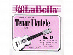 Комплект струн д/укулеле тенор, 12-TENOR. 023-A1 .032-E2 .036W -C3 .028- G4 La Bella